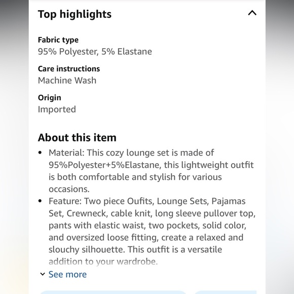 2 Piece Outfits Casual Long Sleeve Pullover Tops and Drawstring Wide Leg Pants - Picture 2 of 4